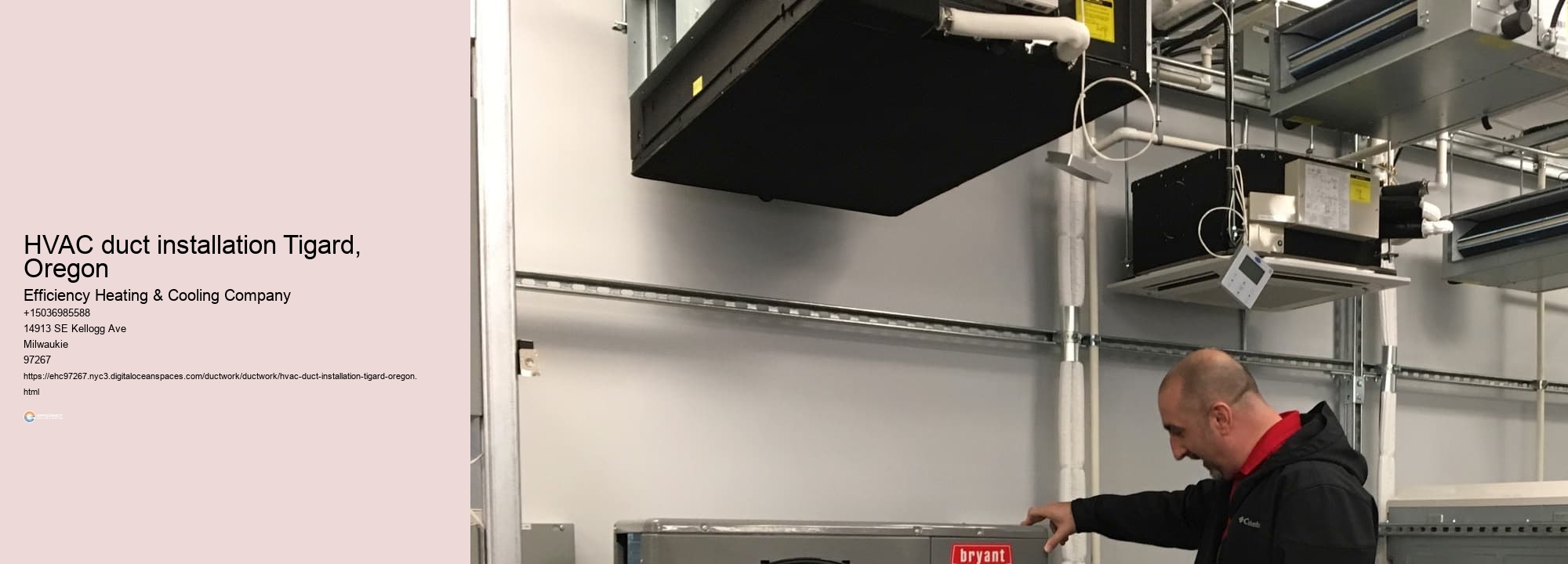 HVAC duct installation Tigard, Oregon